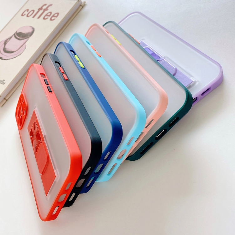 For iPhone 12 Translucent Frosted TPU + PC Magnetic Protective Case with Bright Color Invisible Bracket(Red) For iPhone 12 Translucent Frosted TPU + PC Magnetic Protective Case with Bright Color Invisible Bracket(Red)