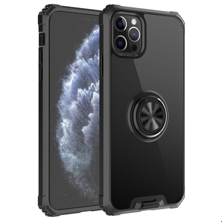 For iPhone 11 Pro Armor Ring PC + TPU Magnetic Shockproof Protective Case (Black) For iPhone 11 Pro Armor Ring PC + TPU Magnetic Shockproof Protective Case (Black)