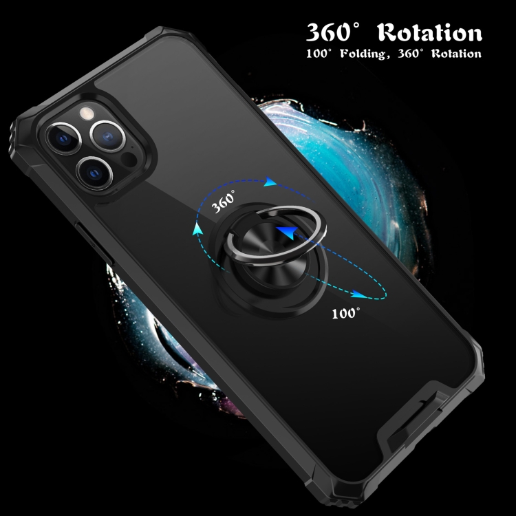 For iPhone 11 Pro Armor Ring PC + TPU Magnetic Shockproof Protective Case (Black) For iPhone 11 Pro Armor Ring PC + TPU Magnetic Shockproof Protective Case (Black)