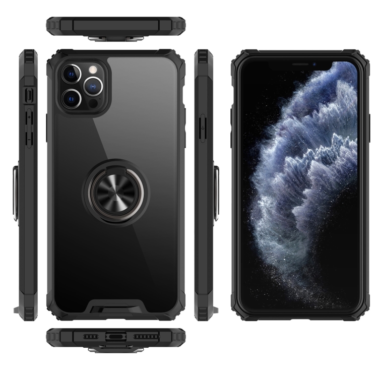 For iPhone 11 Pro Armor Ring PC + TPU Magnetic Shockproof Protective Case (Black) For iPhone 11 Pro Armor Ring PC + TPU Magnetic Shockproof Protective Case (Black)