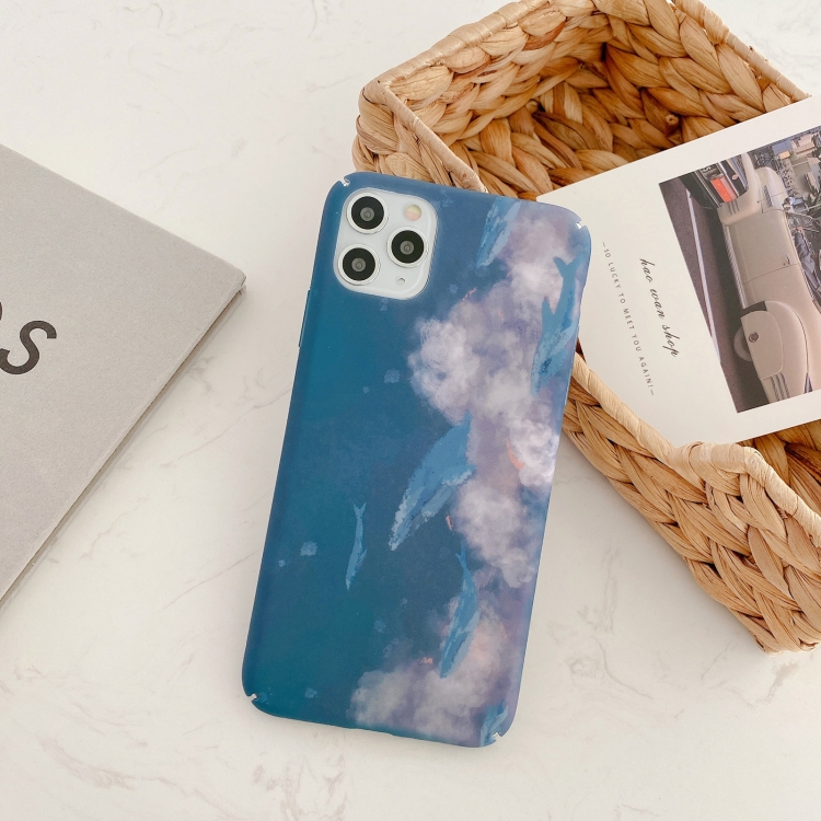 For iPhone 12 mini Water Sticker Shockproof Hard Protective Case (Cloud Whale) For iPhone 12 mini Water Sticker Shockproof Hard Protective Case (Cloud Whale)