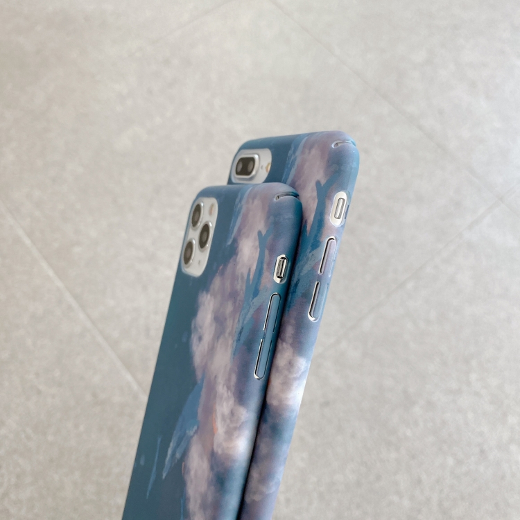 For iPhone 12 mini Water Sticker Shockproof Hard Protective Case (Cloud Whale) For iPhone 12 mini Water Sticker Shockproof Hard Protective Case (Cloud Whale)