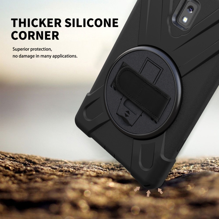 For Samsung Galaxy Tab active 3 T570 / T575 8.0 Shockproof Colorful Silicone + PC Protective Case with Holder & Shoulder Strap & Hand Strap(Black) - 13