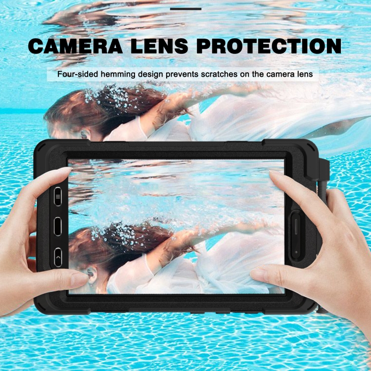 For Samsung Galaxy Tab active 3 T570 / T575 8.0 Shockproof Colorful Silicone + PC Protective Case with Holder & Shoulder Strap & Hand Strap(Black) - 9