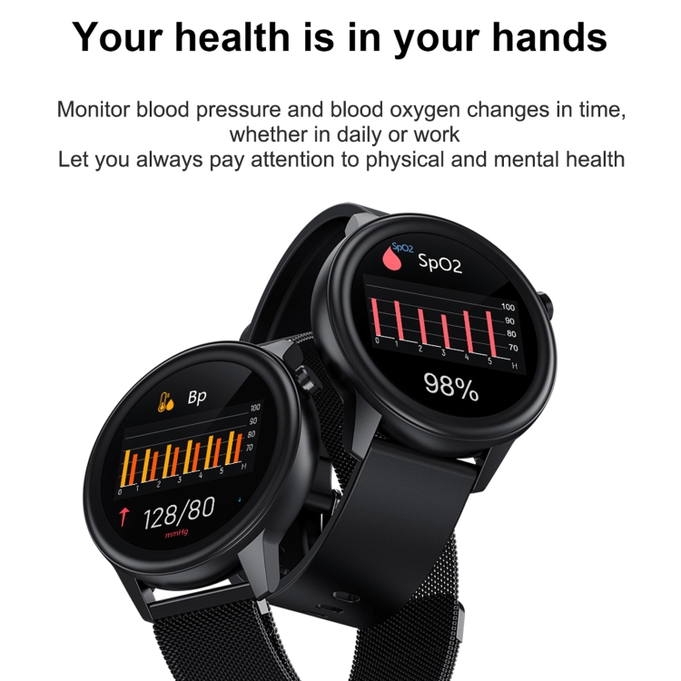 F81 Smartwatch impermeabile IP68 con schermo TFT a colori da 1,3 pollici, supporta il monitoraggio della temperatura corporea/monitoraggio della pressione sanguigna/monitoraggio dell'ossigeno nel sangue, stile: cinturino in pelle (nero) - B7