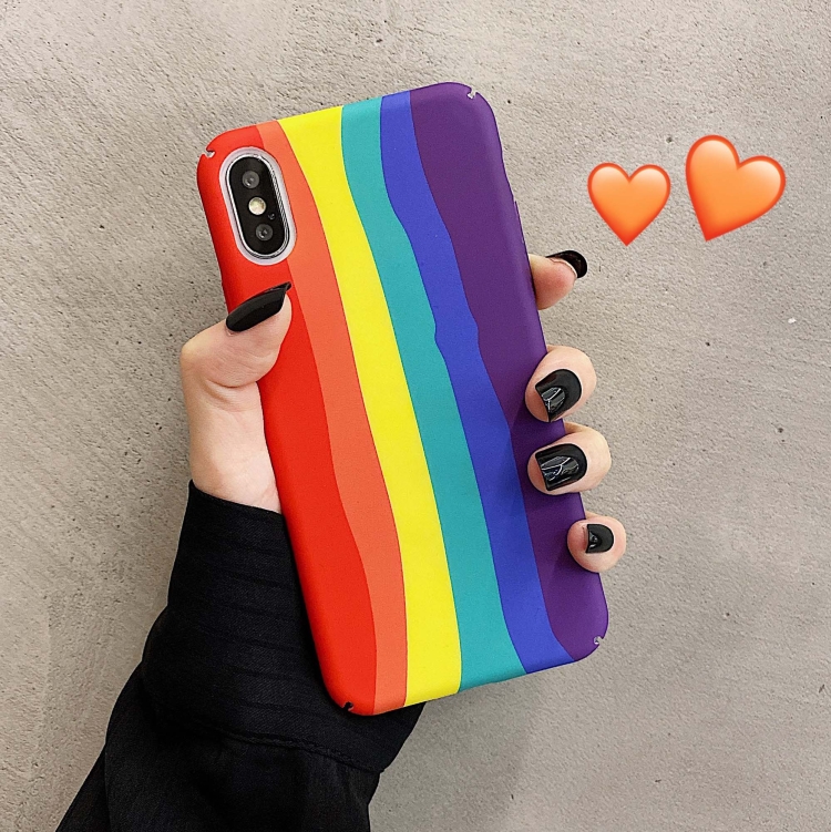 Water Stick Style Hard Protective Cas For iPhone 11 Pro(Rainbow Pattern)