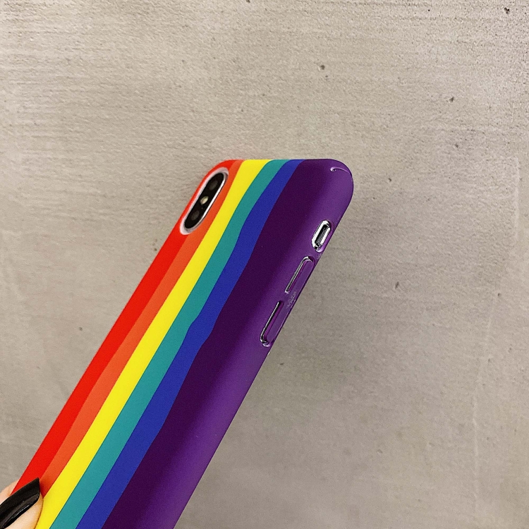 Water Stick Style Hard Protective Cas For iPhone 11 Pro(Rainbow Pattern)