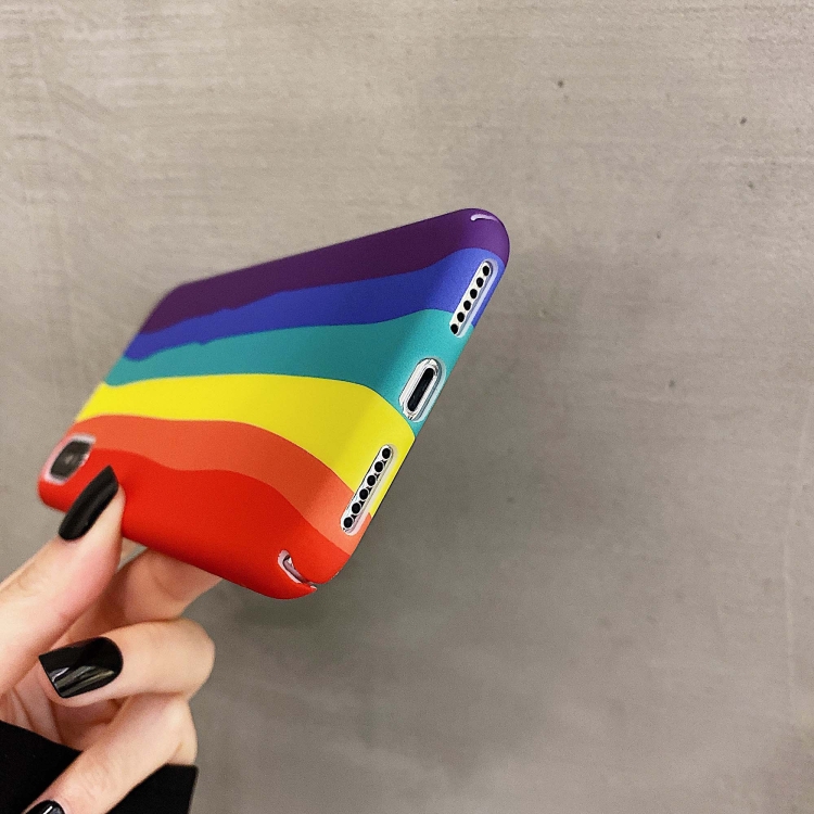 Water Stick Style Hard Protective Cas For iPhone 11 Pro(Rainbow Pattern)