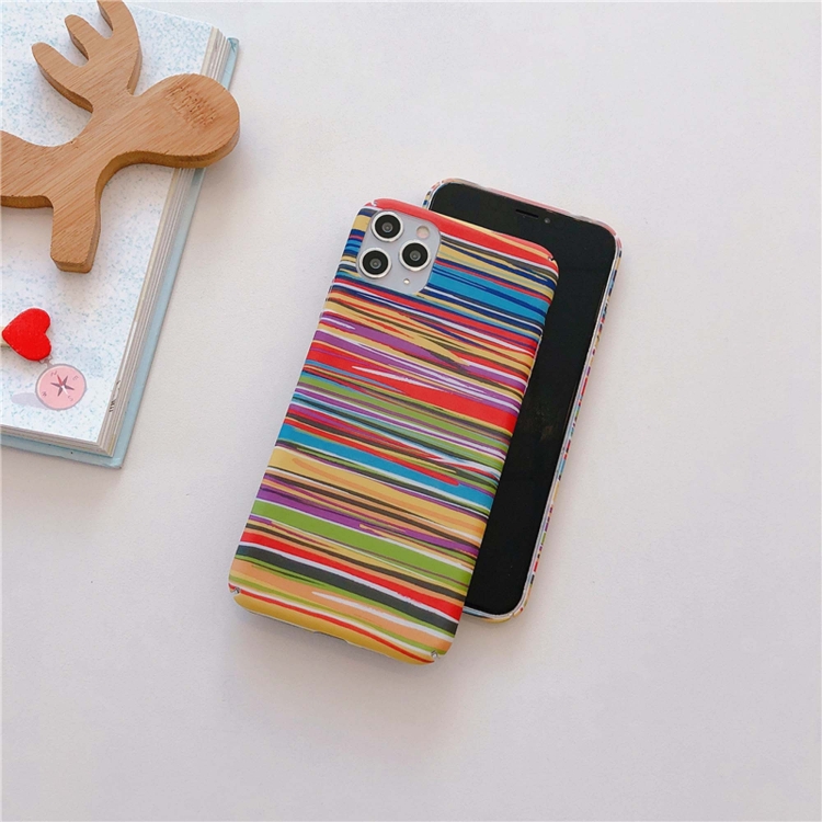 For iPhone 12 mini Water Stick Style Hard Protective Cas (Rainbow Stripes) For iPhone 12 mini Water Stick Style Hard Protective Cas (Rainbow Stripes)