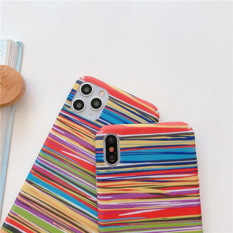 For iPhone 12 mini Water Stick Style Hard Protective Cas (Rainbow Stripes) For iPhone 12 mini Water Stick Style Hard Protective Cas (Rainbow Stripes)