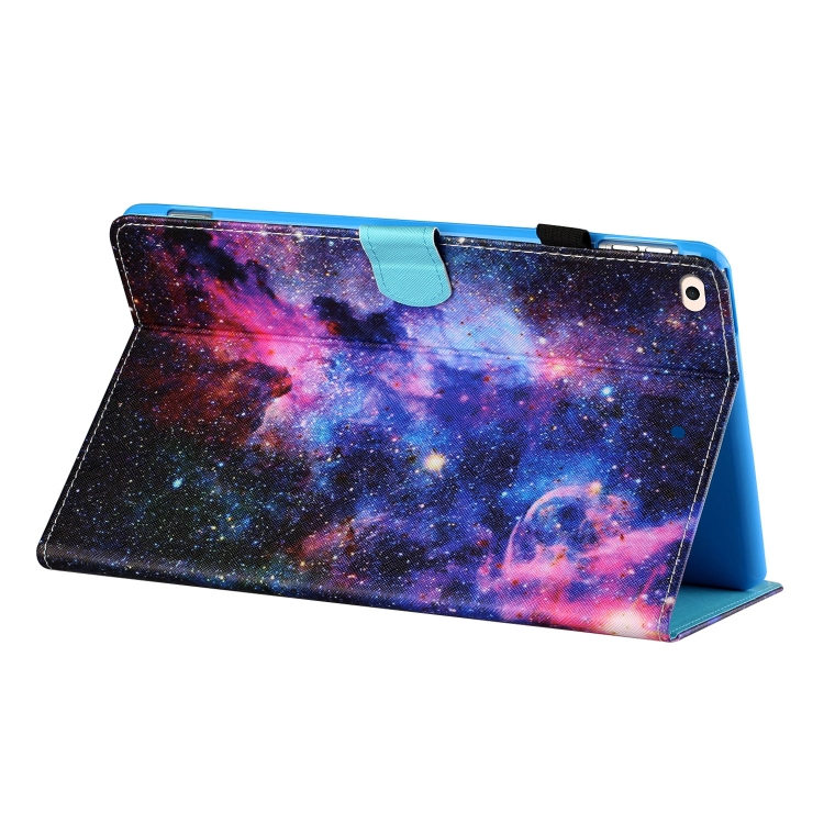 Sewing Thread Horizontal Painted Flat Leather Case with Pen Cover & Anti Skid Strip & Card Slot & Holder & Sleep / Wake-up Function For iPad Air 2(Starry Sky) Sewing Thread Horizontal Painted Flat Leather Case with Pen Cover & Anti Skid Strip & Card Slot & Holder & Sleep / Wake-up Function For iPad Air 2(Starry Sky)