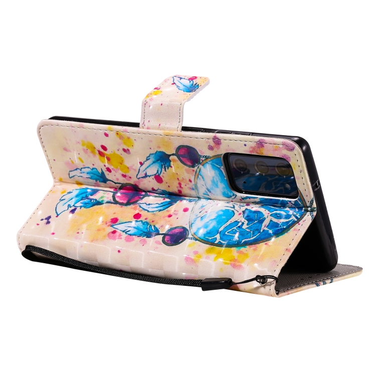 For Samsung Galaxy Note 20 3D Painting Horizontal Flip Leather Case with Holder & Card Slot & Lanyard(Wind Chimes)