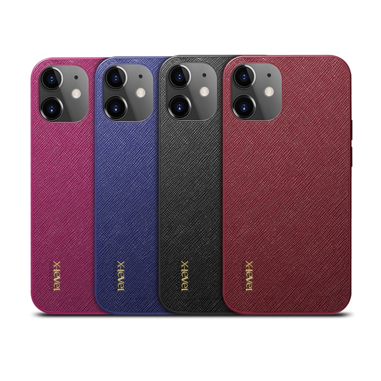 For iPhone 12 X-level Shockproof Cross Texture Protective Case(Black) For iPhone 12 X-level Shockproof Cross Texture Protective Case(Black)