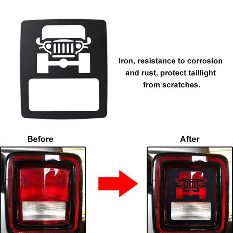 Auto Rücklicht Refit Dekoration Muster Schutzhülle, Spezifikation: Jeep Form