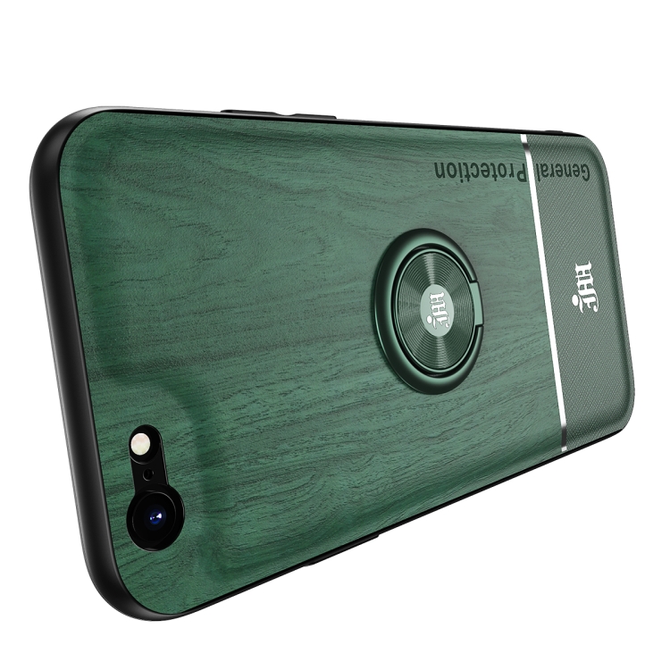 Wood Grain PC + TPU Shockproof Protective Case with Ring Holder For iPhone 6 & 6s(Green) Wood Grain PC + TPU Shockproof Protective Case with Ring Holder For iPhone 6 & 6s(Green)