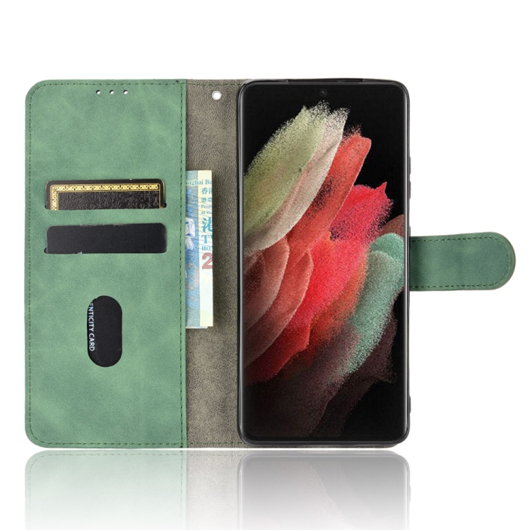 For Samsung Galaxy S21 Ultra 5G Solid Color Skin Feel Magnetic Buckle Horizontal Flip Calf Texture PU Leather Case with Holder & Card Slots & Wallet(Green) For Samsung Galaxy S21 Ultra 5G Solid Color Skin Feel Magnetic Buckle Horizontal Flip Calf Texture PU Leather Case with Holder & Card Slots & Wallet(Green)