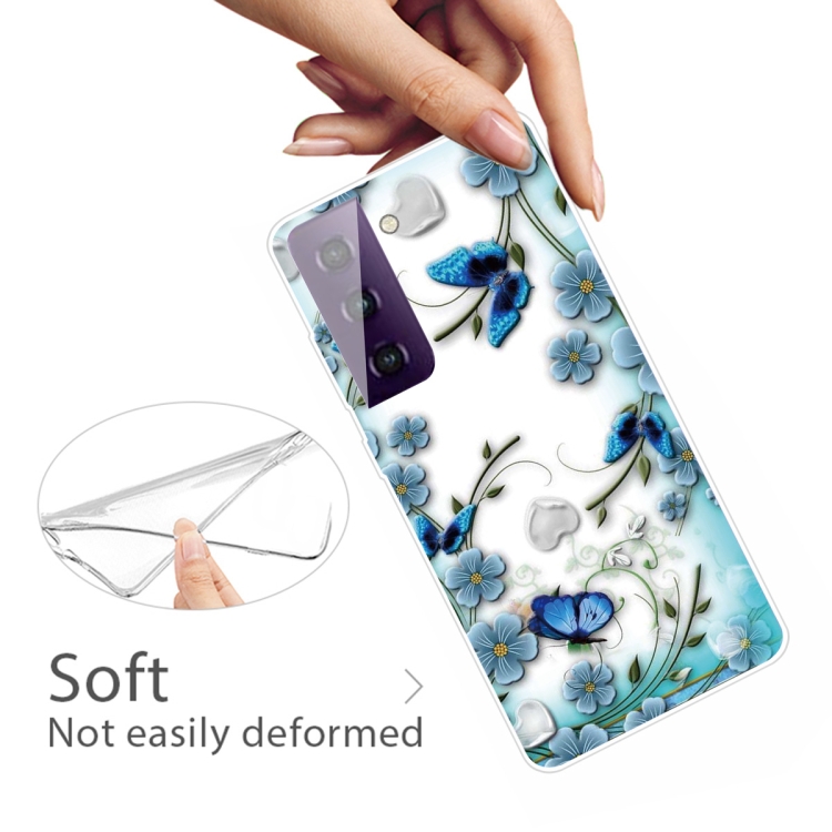 For Samsung Galaxy S21+ 5G Colored Drawing Pattern Highly Transparent TPU Protective Case(Chrysanthemum Butterfly) For Samsung Galaxy S21+ 5G Colored Drawing Pattern Highly Transparent TPU Protective Case(Chrysanthemum Butterfly)