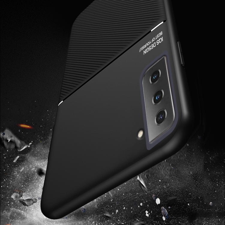 For Samsung Galaxy S21+ 5G Classic Tilt Strip Grain Magnetic Shockproof PC + TPU Case(Green)
