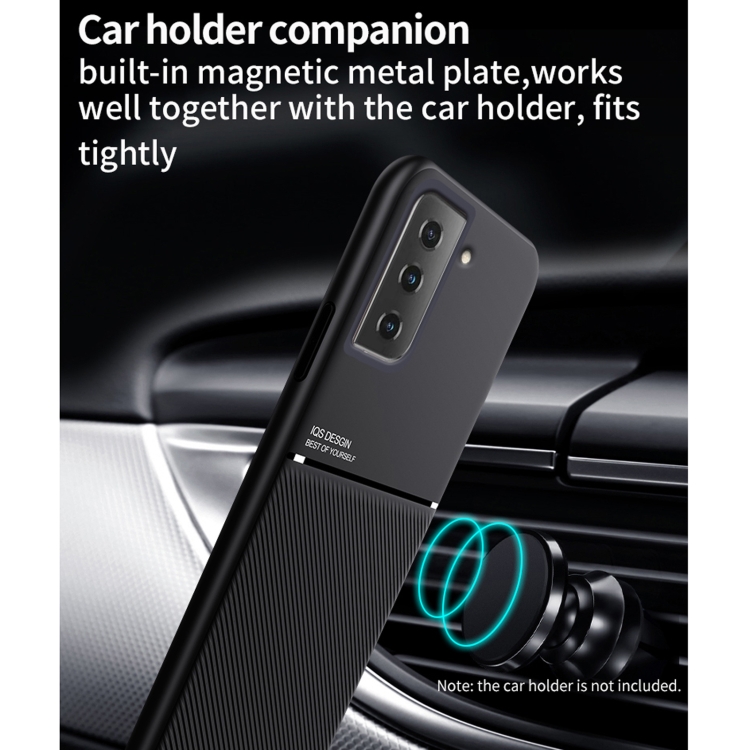 For Samsung Galaxy S21+ 5G Classic Tilt Strip Grain Magnetic Shockproof PC + TPU Case(Green)