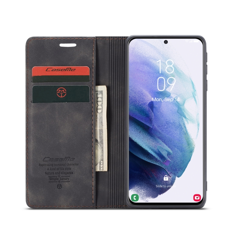 For Samsung Galaxy S21+ 5G CaseMe 013 Multifunctional Horizontal Flip Leather Case with Holder & Card Slot & Wallet(Black) For Samsung Galaxy S21+ 5G CaseMe 013 Multifunctional Horizontal Flip Leather Case with Holder & Card Slot & Wallet(Black)