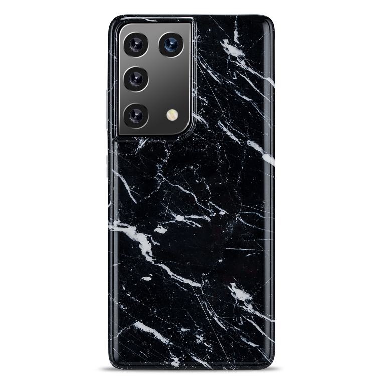 For Samsung Galaxy S21 Ultra 5G TPU Glossy Marble Pattern IMD Protective Case(Black) For Samsung Galaxy S21 Ultra 5G TPU Glossy Marble Pattern IMD Protective Case(Black)