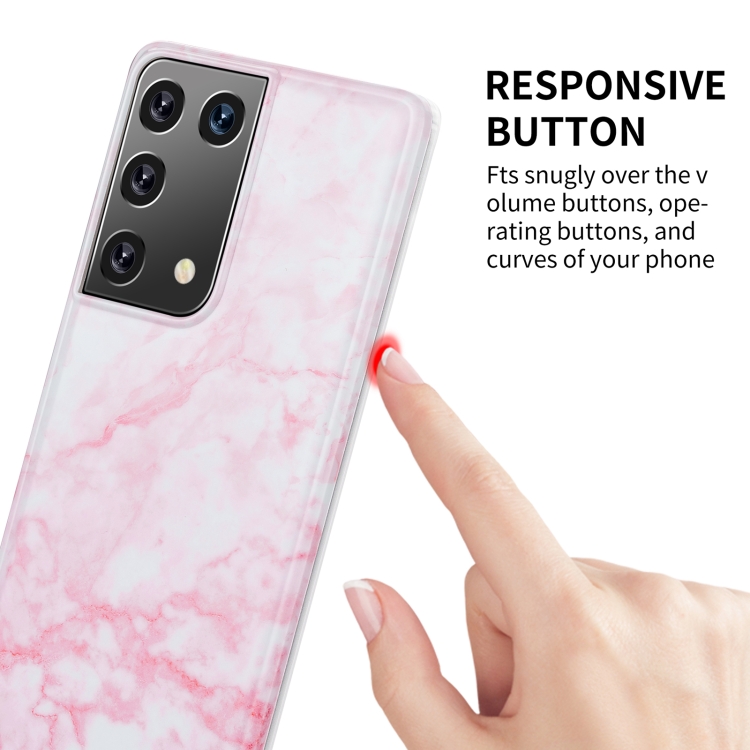 For Samsung Galaxy S21 Ultra 5G TPU Glossy Marble Pattern IMD Protective Case(Black) For Samsung Galaxy S21 Ultra 5G TPU Glossy Marble Pattern IMD Protective Case(Black)