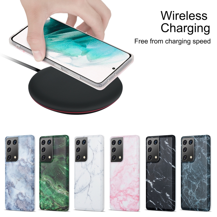 For Samsung Galaxy S21 Ultra 5G TPU Glossy Marble Pattern IMD Protective Case(Black) For Samsung Galaxy S21 Ultra 5G TPU Glossy Marble Pattern IMD Protective Case(Black)