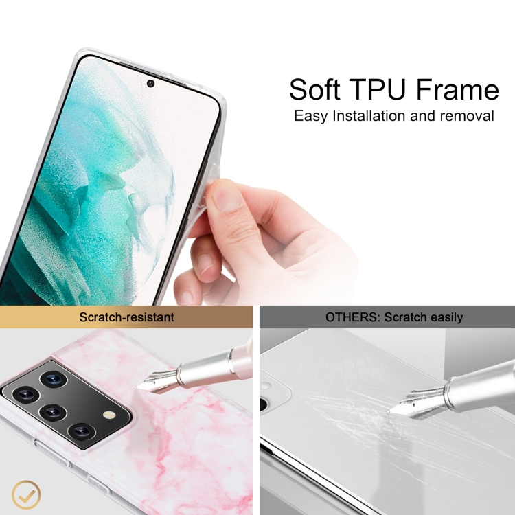For Samsung Galaxy S21 Ultra 5G TPU Glossy Marble Pattern IMD Protective Case(Black) For Samsung Galaxy S21 Ultra 5G TPU Glossy Marble Pattern IMD Protective Case(Black)