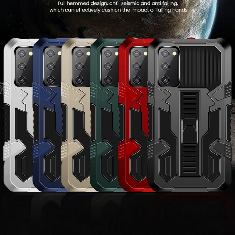 For Samsung Galaxy S20 FE Vanguard Warrior All Inclusive Double-color Shockproof TPU + PC Protective Case with Holder(Red) For Samsung Galaxy S20 FE Vanguard Warrior All Inclusive Double-color Shockproof TPU + PC Protective Case with Holder(Red)