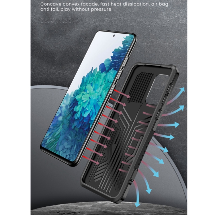 For Samsung Galaxy S20 FE Vanguard Warrior All Inclusive Double-color Shockproof TPU + PC Protective Case with Holder(Red) For Samsung Galaxy S20 FE Vanguard Warrior All Inclusive Double-color Shockproof TPU + PC Protective Case with Holder(Red)