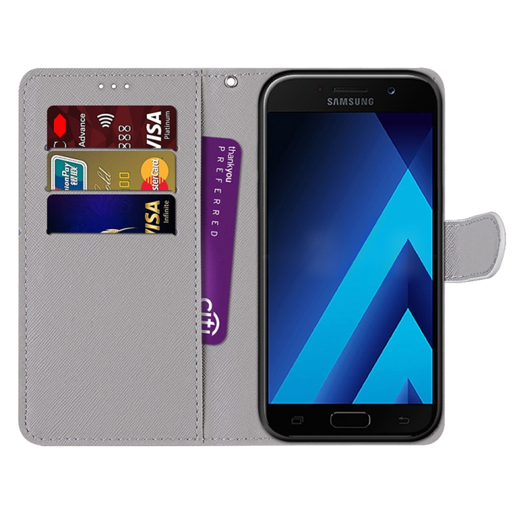 Đối với Samsung Galaxy A5 2017 Màu Vẽ Họa Tiết Chữ Thập Bao da PU lật
