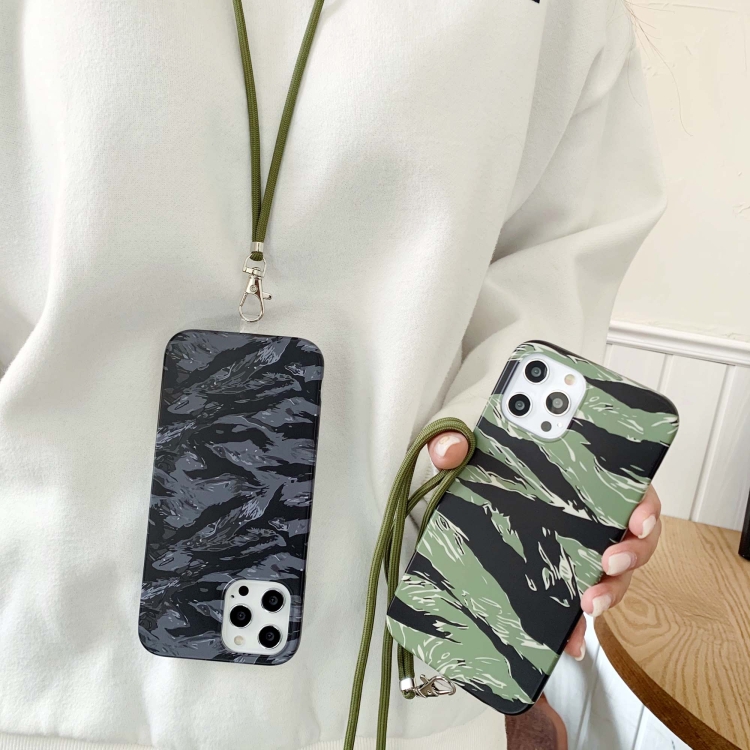 Camouflage Pattern IMD Shockproof TPU Protective Case with Lanyard For iPhone 11 Pro(Hunter Camo) Camouflage Pattern IMD Shockproof TPU Protective Case with Lanyard For iPhone 11 Pro(Hunter Camo)