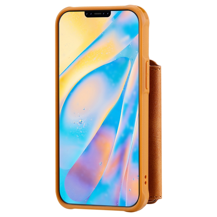 For iPhone 12 mini Zipper Shockproof Protective Case with Card Slots & Bracket & Photo Holder & Wallet Function (Brown) For iPhone 12 mini Zipper Shockproof Protective Case with Card Slots & Bracket & Photo Holder & Wallet Function (Brown)