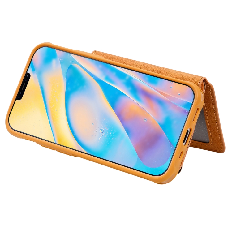 For iPhone 12 mini Zipper Shockproof Protective Case with Card Slots & Bracket & Photo Holder & Wallet Function (Brown) For iPhone 12 mini Zipper Shockproof Protective Case with Card Slots & Bracket & Photo Holder & Wallet Function (Brown)