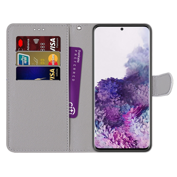 For Samsung Galaxy S21+ 5G Coloured Drawing Cross Texture Horizontal Flip PU Leather Case with Holder & Card Slots & Wallet & Lanyard(Oblique Hat Blue Mirror Cat) For Samsung Galaxy S21+ 5G Coloured Drawing Cross Texture Horizontal Flip PU Leather Case with Holder & Card Slots & Wallet & Lanyard(Oblique Hat Blue Mirror Cat)