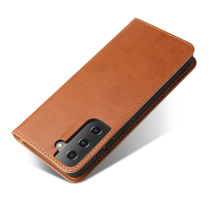 For Samsung Galaxy S21+ 5G Fierre Shann PU Genuine Leather Texture Horizontal Flip Leather Case with Holder & Card Slots & Wallet(Brown) For Samsung Galaxy S21+ 5G Fierre Shann PU Genuine Leather Texture Horizontal Flip Leather Case with Holder & Card Slots & Wallet(Brown)