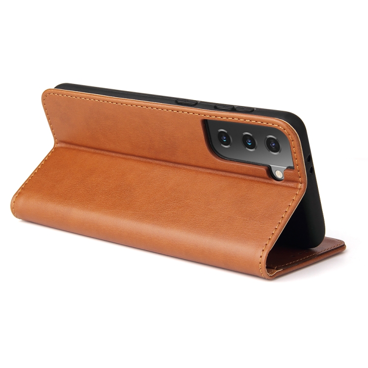 For Samsung Galaxy S21+ 5G Fierre Shann PU Genuine Leather Texture Horizontal Flip Leather Case with Holder & Card Slots & Wallet(Brown) For Samsung Galaxy S21+ 5G Fierre Shann PU Genuine Leather Texture Horizontal Flip Leather Case with Holder & Card Slots & Wallet(Brown)