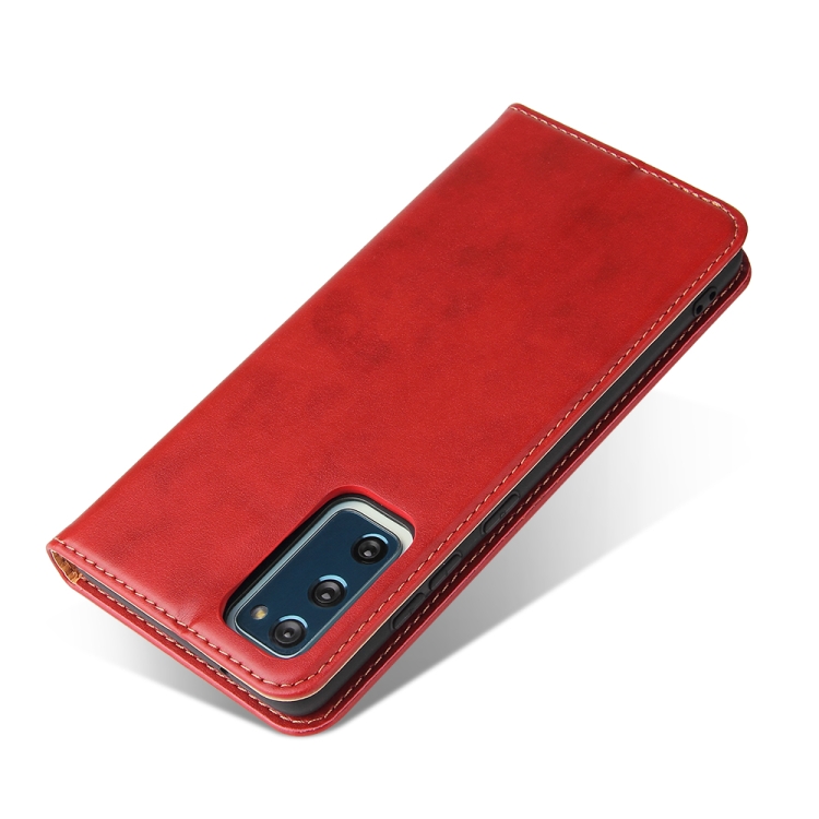 For Samsung Galaxy S20 FE / S20 Lite Fierre Shann PU Genuine Leather Texture Horizontal Flip Leather Case with Holder & Card Slots & Wallet(Red) For Samsung Galaxy S20 FE / S20 Lite Fierre Shann PU Genuine Leather Texture Horizontal Flip Leather Case with Holder & Card Slots & Wallet(Red)