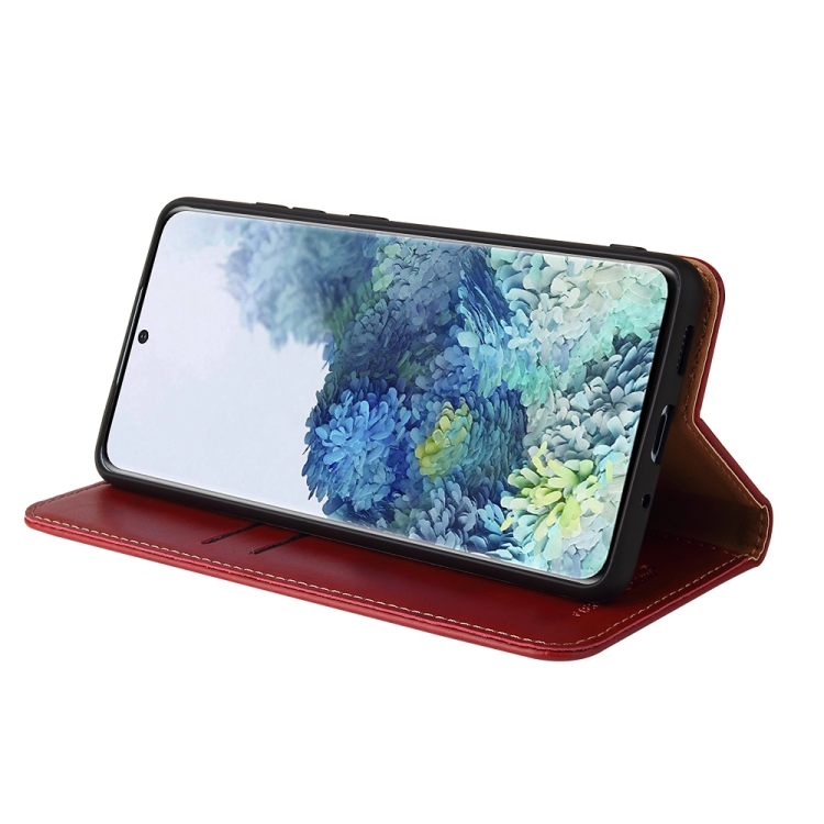 For Samsung Galaxy S20 FE / S20 Lite Fierre Shann PU Genuine Leather Texture Horizontal Flip Leather Case with Holder & Card Slots & Wallet(Red) For Samsung Galaxy S20 FE / S20 Lite Fierre Shann PU Genuine Leather Texture Horizontal Flip Leather Case with Holder & Card Slots & Wallet(Red)