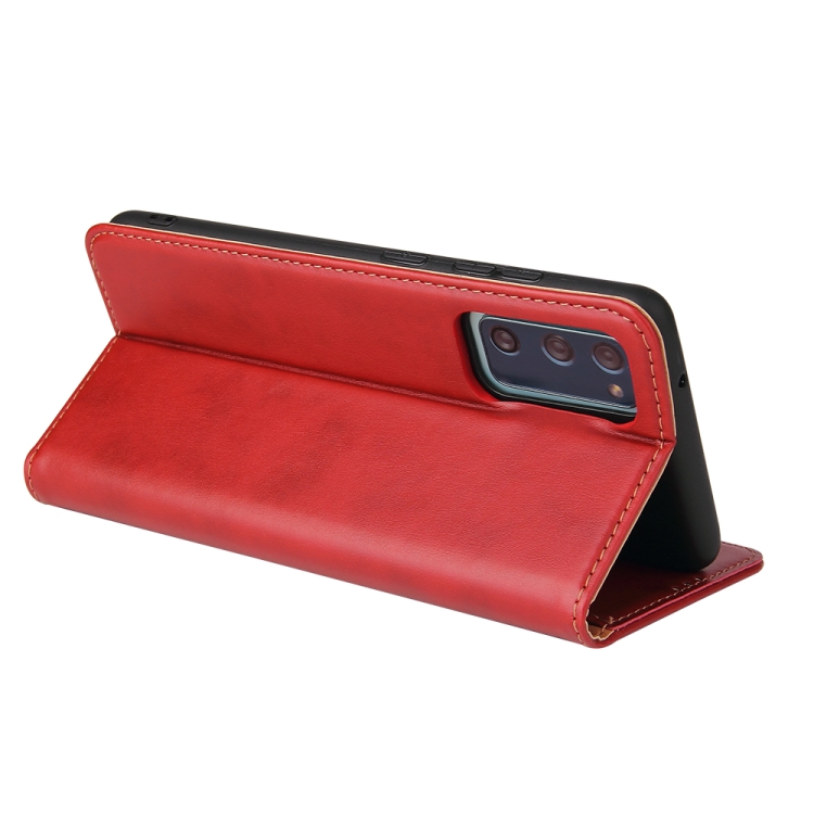 For Samsung Galaxy S20 FE / S20 Lite Fierre Shann PU Genuine Leather Texture Horizontal Flip Leather Case with Holder & Card Slots & Wallet(Red) For Samsung Galaxy S20 FE / S20 Lite Fierre Shann PU Genuine Leather Texture Horizontal Flip Leather Case with Holder & Card Slots & Wallet(Red)