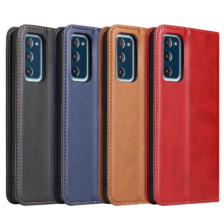 For Samsung Galaxy S20 FE / S20 Lite Fierre Shann PU Genuine Leather Texture Horizontal Flip Leather Case with Holder & Card Slots & Wallet(Red) For Samsung Galaxy S20 FE / S20 Lite Fierre Shann PU Genuine Leather Texture Horizontal Flip Leather Case with Holder & Card Slots & Wallet(Red)