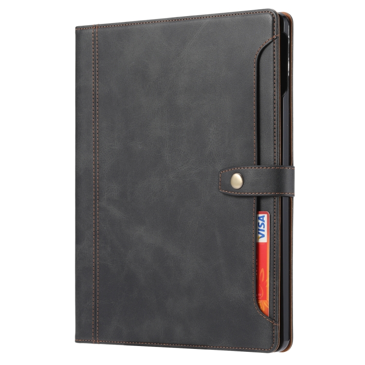 For iPad Pro 11 inch (2020) Calf Texture Double Fold Clasp Horizontal Flip Leather Tablet Case with Photo Frame & Holder & Card Slots & Wallet(Black) For iPad Pro 11 inch (2020) Calf Texture Double Fold Clasp Horizontal Flip Leather Tablet Case with Photo Frame & Holder & Card Slots & Wallet(Black)