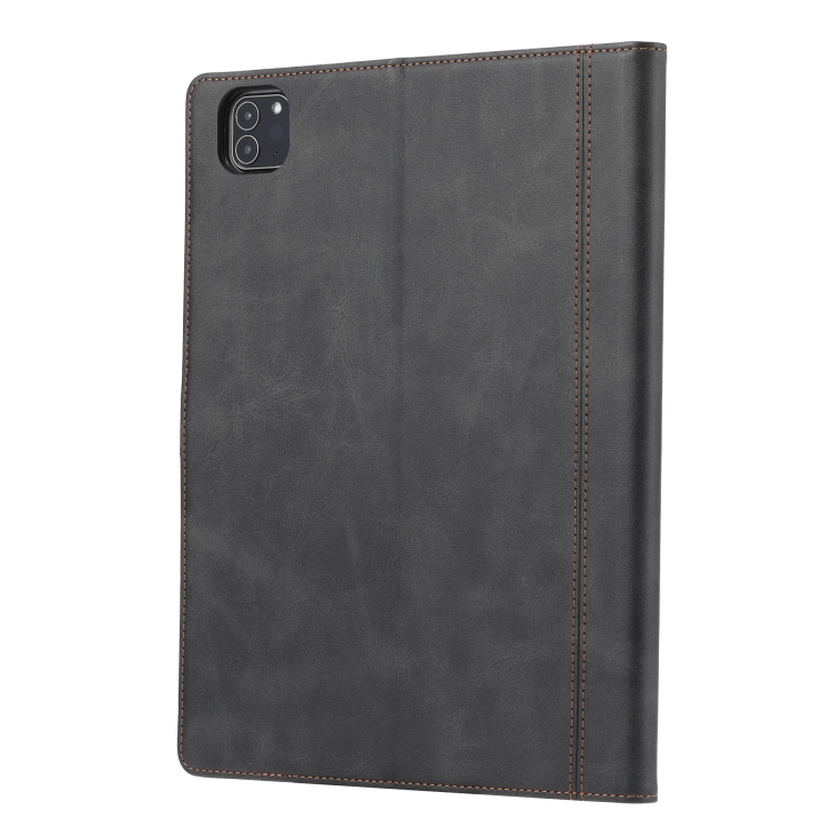 For iPad Pro 11 inch (2020) Calf Texture Double Fold Clasp Horizontal Flip Leather Tablet Case with Photo Frame & Holder & Card Slots & Wallet(Black) For iPad Pro 11 inch (2020) Calf Texture Double Fold Clasp Horizontal Flip Leather Tablet Case with Photo Frame & Holder & Card Slots & Wallet(Black)