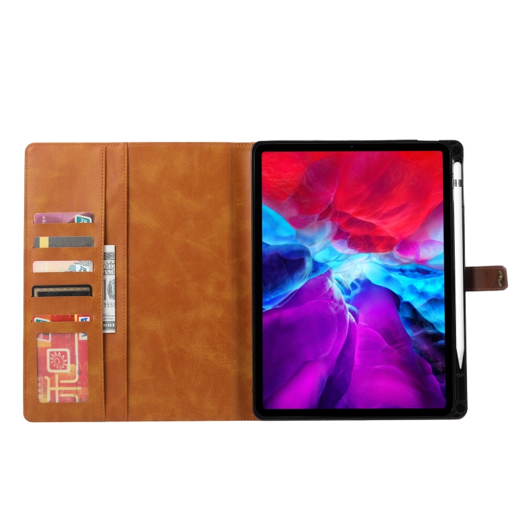 For iPad Pro 11 inch (2020) Calf Texture Double Fold Clasp Horizontal Flip Leather Tablet Case with Photo Frame & Holder & Card Slots & Wallet(Black) For iPad Pro 11 inch (2020) Calf Texture Double Fold Clasp Horizontal Flip Leather Tablet Case with Photo Frame & Holder & Card Slots & Wallet(Black)