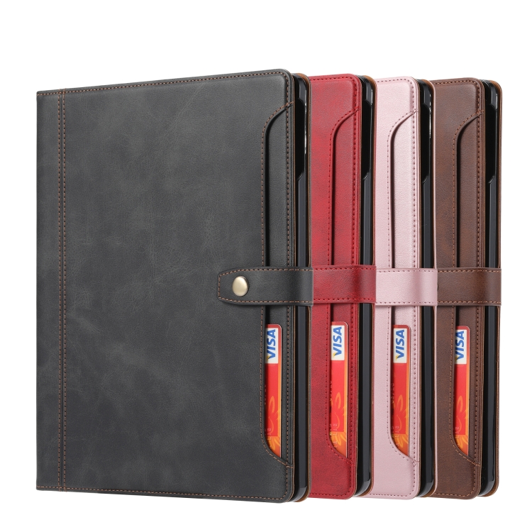 For iPad Pro 11 inch (2020) Calf Texture Double Fold Clasp Horizontal Flip Leather Tablet Case with Photo Frame & Holder & Card Slots & Wallet(Black) For iPad Pro 11 inch (2020) Calf Texture Double Fold Clasp Horizontal Flip Leather Tablet Case with Photo Frame & Holder & Card Slots & Wallet(Black)