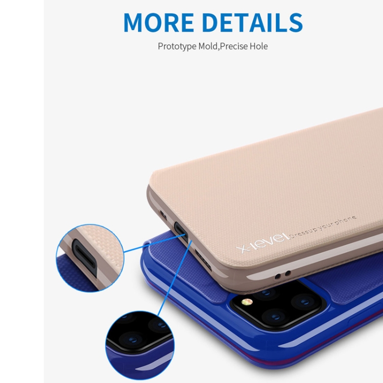 For iPhone 11 Pro X-level Fib Card Series Horizontal Flip TPU + PU Leather Case with Holder & Card Slot(Gold) For iPhone 11 Pro X-level Fib Card Series Horizontal Flip TPU + PU Leather Case with Holder & Card Slot(Gold)