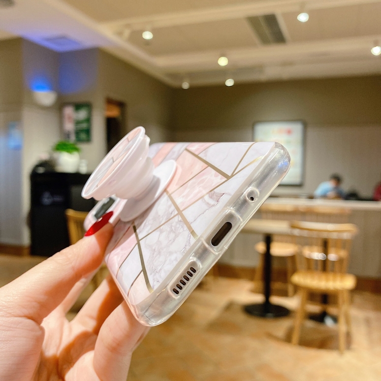 Marble Pattern Shockproof Protective Case with Holder For Samsung Galaxy S20 FE(White) Marble Pattern Shockproof Protective Case with Holder For Samsung Galaxy S20 FE(White)