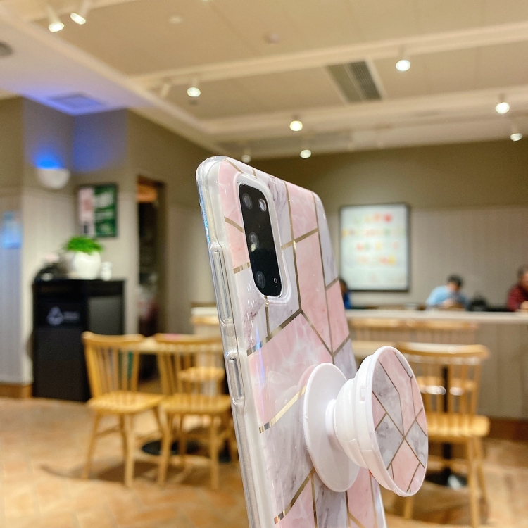 Marble Pattern Shockproof Protective Case with Holder For Samsung Galaxy S20 FE(White) Marble Pattern Shockproof Protective Case with Holder For Samsung Galaxy S20 FE(White)