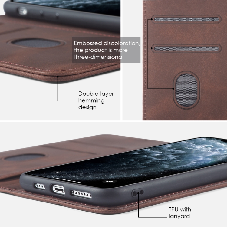 For iPhone 12 Pro Max Skin-feel Calfskin Texture Magnetic Dual-Fold Horizontal Flip Leather Case with Holder & Card Slots & Wallet(Black) For iPhone 12 Pro Max Skin-feel Calfskin Texture Magnetic Dual-Fold Horizontal Flip Leather Case with Holder & Card Slots & Wallet(Black)