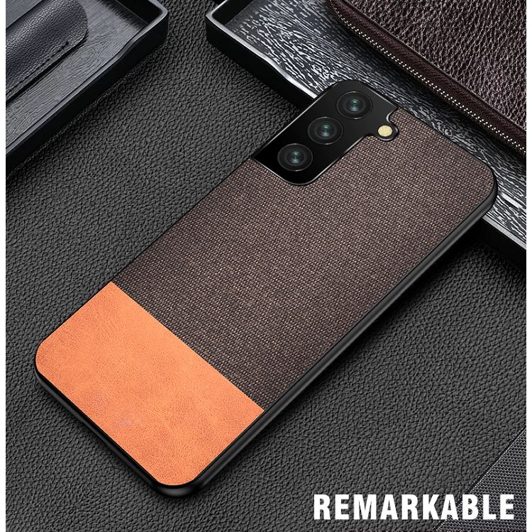 For Samsung Galaxy S21 5G Shockproof Splicing PU + Cloth Protective Case(Stitching Brown) For Samsung Galaxy S21 5G Shockproof Splicing PU + Cloth Protective Case(Stitching Brown)